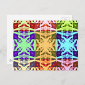 African Checkered Pop art Cultuur kleurrijk patroo Briefkaart (Voorkant / Achterkant)