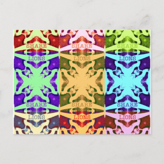 African Checkered Pop art Cultuur kleurrijk patroo Briefkaart (Voorkant)