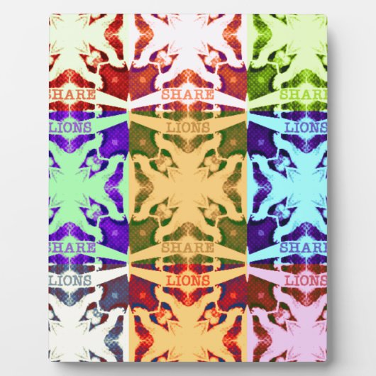 African Checkered Pop art Cultuur kleurrijk patroo Fotoplaat (Voorkant)