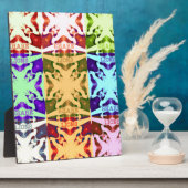 African Checkered Pop art Cultuur kleurrijk patroo Fotoplaat (Zijkant)