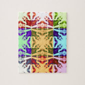 African Checkered Pop art Cultuur kleurrijk patroo Legpuzzel (Verticaal)