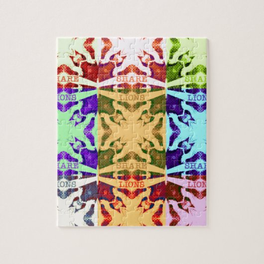 African Checkered Pop art Cultuur kleurrijk patroo Legpuzzel (Verticaal)