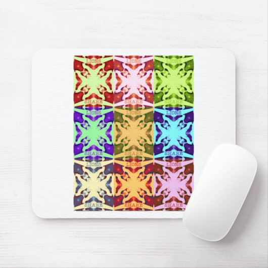 African Checkered Pop art Cultuur kleurrijk patroo Muismat (Met muis)