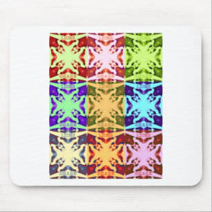 African Checkered Pop art Cultuur kleurrijk patroo Muismat