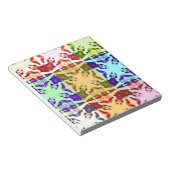 African Checkered Pop art Cultuur kleurrijk patroo Notitieblok (Schuin)