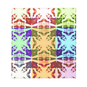 African Checkered Pop art Cultuur kleurrijk patroo Notitieblok