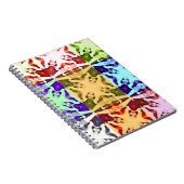 African Checkered Pop art Cultuur kleurrijk patroo Notitieboek (Rechterzijde)