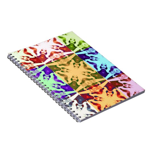 African Checkered Pop art Cultuur kleurrijk patroo Notitieboek (Rechterzijde)