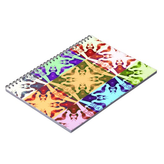 African Checkered Pop art Cultuur kleurrijk patroo Notitieboek (Linkerzijde)