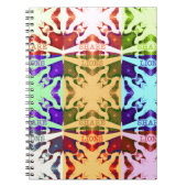 African Checkered Pop art Cultuur kleurrijk patroo Notitieboek (Voorkant)