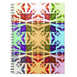 African Checkered Pop art Cultuur kleurrijk patroo Notitieboek