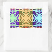 African Checkered Pop art Cultuur kleurrijk patroo Rechthoekige Sticker (Tas)