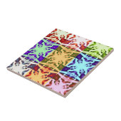 African Checkered Pop art Cultuur kleurrijk patroo Tegeltje (Zijkant)