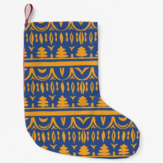 African Chevrons: Ethnic Tribal Pattern Kleine Kerstsok (Voorkant)