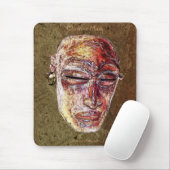 African Chokwe Tribal Mask Art Mousepad Muismat (Met muis)