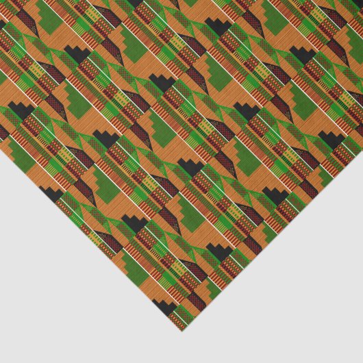 African Classic Kente Cloth Pattern K01 Tissuepapier (Detail)