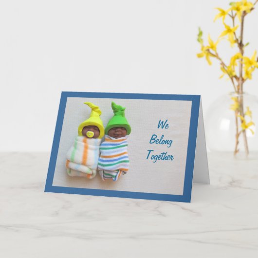 African Clay Babies; We Belong Together Kaart (Gele Bloem)
