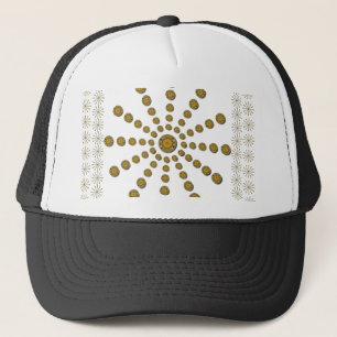 African Cool Sunflower polka stit Art Design Trucker Pet