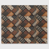 African culture designs on diagonal shapes tiled cadeaupapier (Vlak)