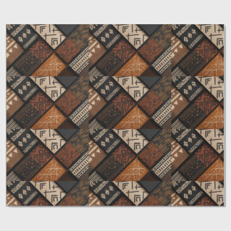African culture designs on diagonal shapes tiled cadeaupapier
