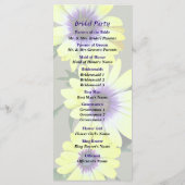 African Daisies Lemon Symphony Wedding Programme Programmakaart (Achterkant)
