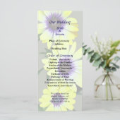 African Daisies Lemon Symphony Wedding Programme Programmakaart (Staand voorkant)