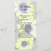 African Daisies Lemon Symphony Wedding Programme Programmakaart (Voorkant)