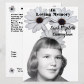 African Daisies Memorial Service Photo | Quote Programmakaart (Voorkant / Achterkant)