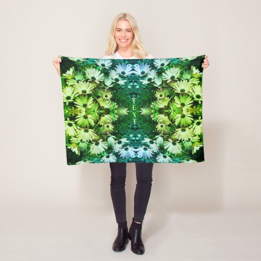 African Daisy Flowers Abstract gepersonaliseerd Fleece Deken (In situ)