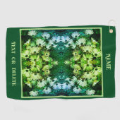 African Daisy Flowers Abstract gepersonaliseerd Golfhanddoek (Horizontaal)