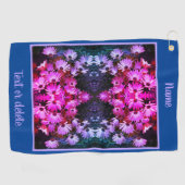 African Daisy Flowers Abstract getint gepersonalis Golfhanddoek (Horizontaal)