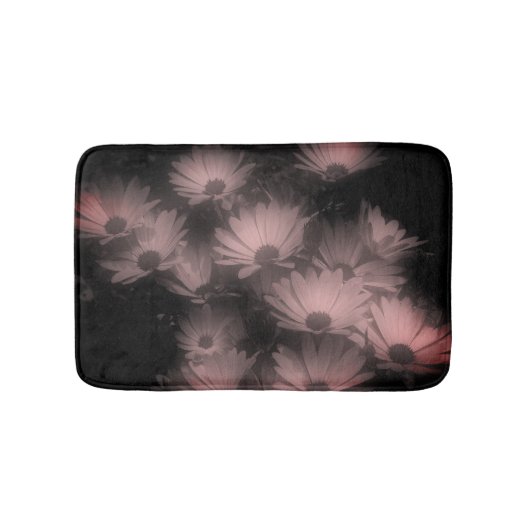 African Daisy Flowers Black White High Contrast Badmat (Voorkant)