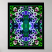 African Daisy Flowers Colorful Abstract Poster (Voorkant)
