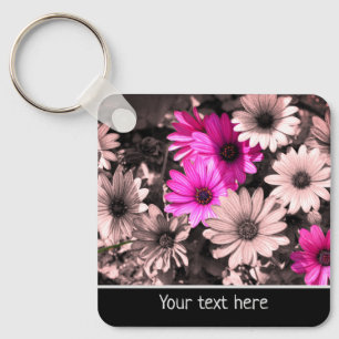 African Daisy Flowers gepersonaliseerd Sleutelhanger