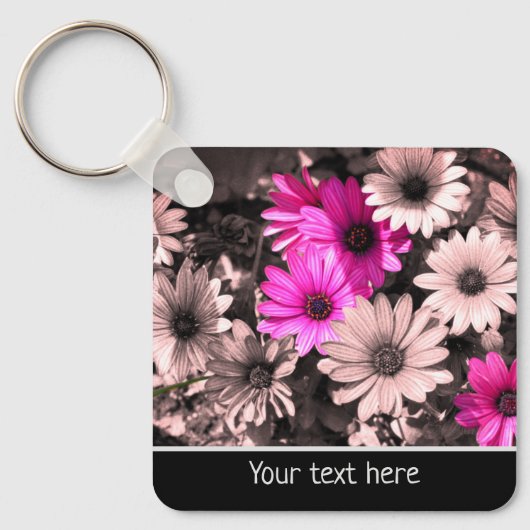 African Daisy Flowers gepersonaliseerd Sleutelhanger (Voorkant)