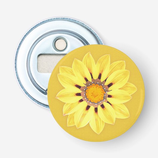African Daisy/Gazania - Mustard Gold Button Flesopener (Voorkant)