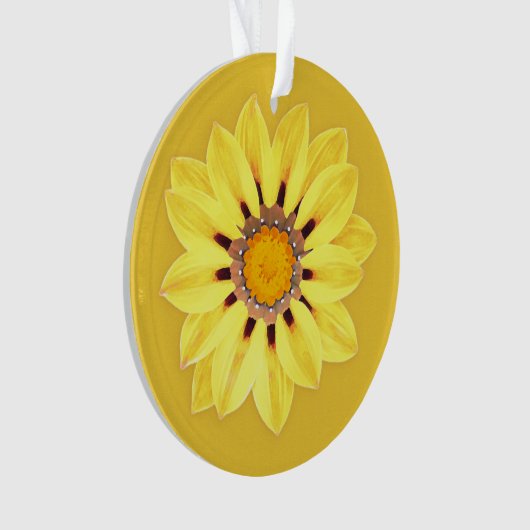 African Daisy/Gazania - Mustard Gold Ornament (voorkant)