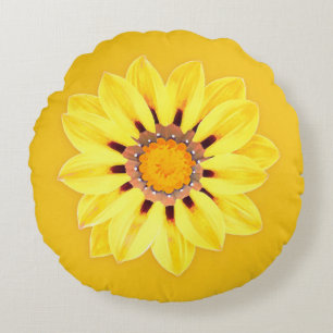 African Daisy/Gazania - Mustard Gold Rond Kussen