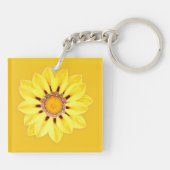 African Daisy/Gazania - Mustard Gold Sleutelhanger (Achterkant)