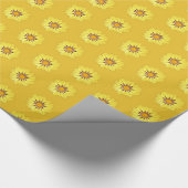 African Daisy/Gazania, Mustard Yellow Cadeaupapier (Hoek)