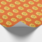 African Daisy/Gazania, Oranje en geel Cadeaupapier (Hoek)
