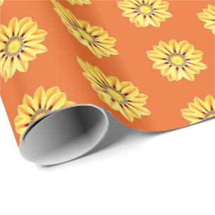 African Daisy/Gazania, Oranje en geel Cadeaupapier