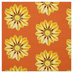 African Daisy / Gazania - Oranje en geel Stof