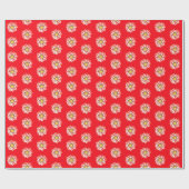 African Daisy/Gazania Red en White Striped Cadeaupapier (Vlak)