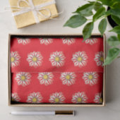 African Daisy/Gazania Red en White Striped Tissuepapier (Geschenk)