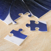 African Daisy Ggloing Blue Puzzle Legpuzzel (Zijkant)