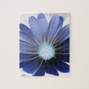 African Daisy Ggloing Blue Puzzle Legpuzzel
