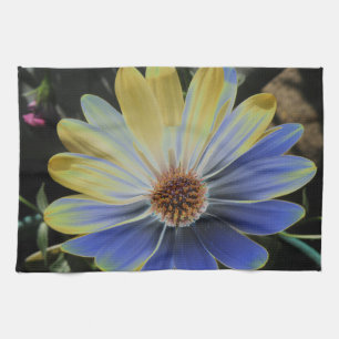 African Daisy Lapis and Gold Kitchen Towel Theedoek