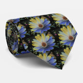 African Daisy Lapis and Gold Stropdas (Opgerold)