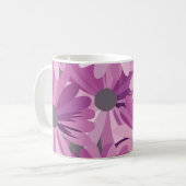 African Daisy Pattern Flowers Koffiemok (Voorkant links)